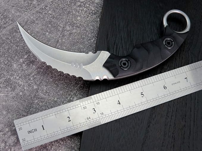 Ccanku C1691 Fixed Blade Knife D2 Steel G10 Handle 4 InchesOutdoor Survival Claw Teeth KnifeCamping EDC Tools