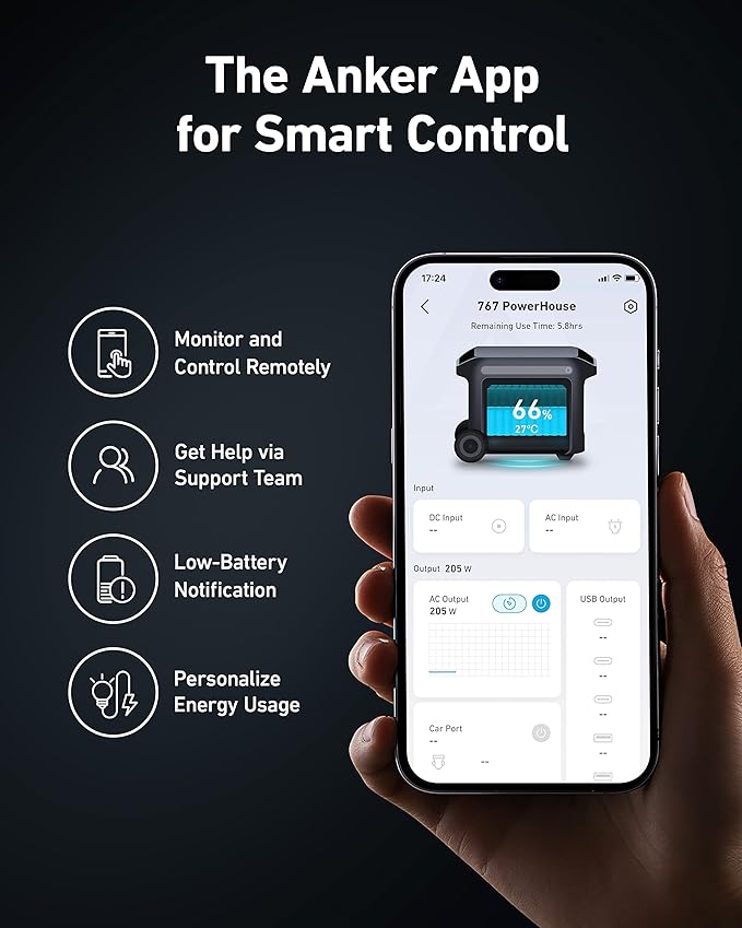 Anker SOLIX F2000 Portable Power Station PowerHouse 767 2400W Solar Generator GaNPrime Battery Generators for Home Use LiFePO4 Power Station for Outdoor Camping and RVs (Solar Panel Optional)