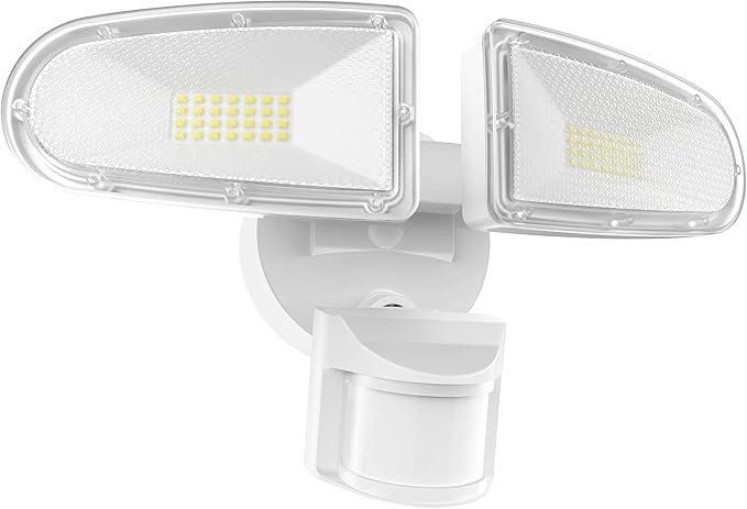 JJC 3700LM 32W LED Security Lights Motion Sensor Flood Light LED Motion Sensor Outdoor Lights Fixture Waterproof IP655700K Super Bright Motion Detector Lights for Garage Porch (Not Solar Powered)