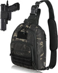 DBTAC Tactical Sling Bag | 8L Military Shoulder Chest Pack for Full Size Concealed Carry Range Travel Outdoor Sports | Range Travel Outdoor Sports Military