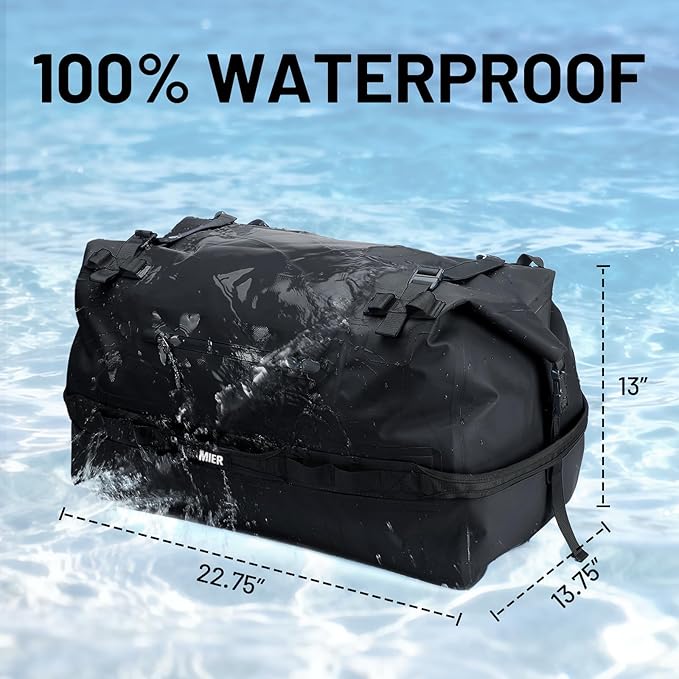 MIER Waterproof Duffel Bag Motorcycle Dry Bag Backpack Large Roll-Top Heavy Duty Dry Duffle Bags for Kayaking Camping Boating Gym Beach Cruise Ship 60L/80L