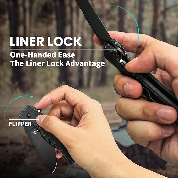 Kizer Nice Guy Pocket Folding Knife 2.84 Nitro V Blade Lightweight Sharp Camping and Hiking Knife Comfort Micarta Handle Liner Lock Flipper knives V3011A3