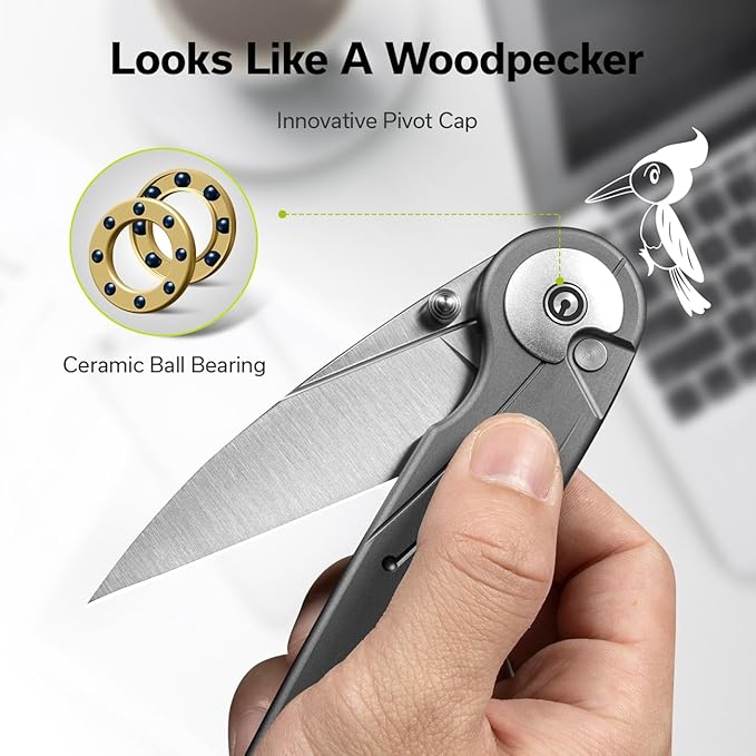 CIVIVI Starflare Pocket Knife for Men Women Button Lock Folding Knife with 3.3 Nitro-V Blade Milled Aluminum Handle Cool Knife for Everyday Carry C23052-2