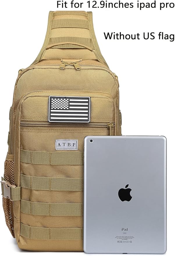 ATBP Tactical Crossbody Sling Backpack Militray Shoulder Holster Bag For Men Concealed Carry Chest Pack Hiking Daypack 20L