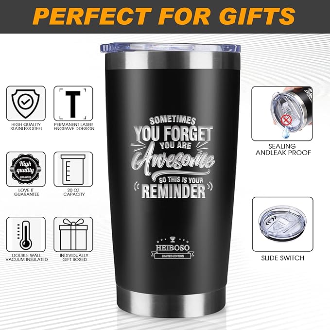 Gifts for Men - 6-in-1 Gift Set with Stainless Steel TumblerMulti-Tool KnifeLED Gloves &amp Tool Pen Keepsake Box | Last Minute Birthday Father's Day Anniversary Box Gifts for DadHusband