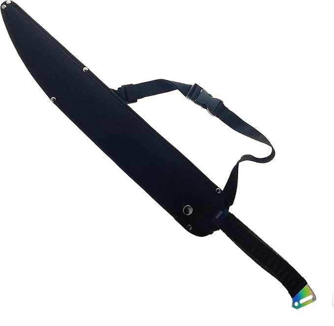 Fantasy Fixed Blade Machete with Nylon Carrier. for Camping Collections Outdoor Sports Gifts
