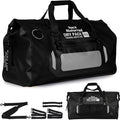 Waterproof Duffel Bag for Men/Women Roll-top Dry Backpack Duffel Bag with Quick-fixed Straps Motorcycle Tail Saddle Bag for Motorcycling Rafting Boating Kayaking Travel 80L-Black