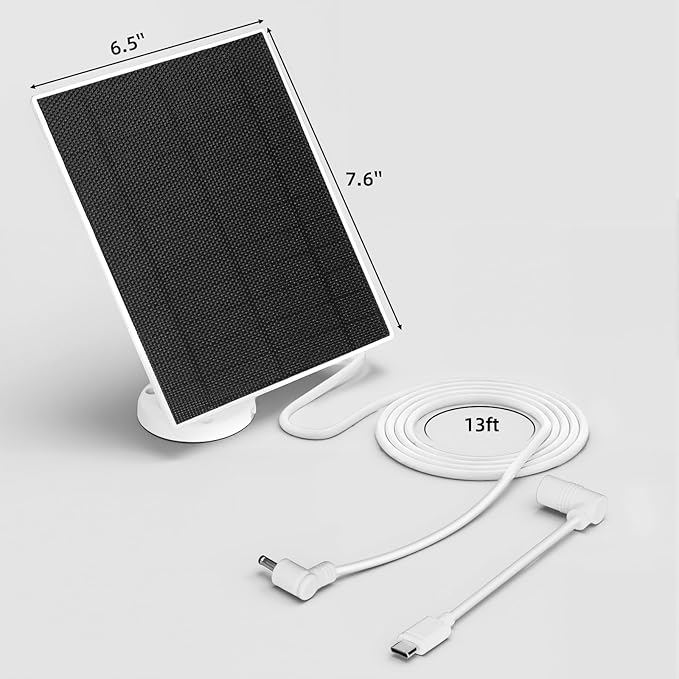 LIYVZ 5W Solar Panel Ring with 8000mAhBattery Ring Spotlight Cam Plus &amp Stick Up Camera Solar Panel for Ring Camera
