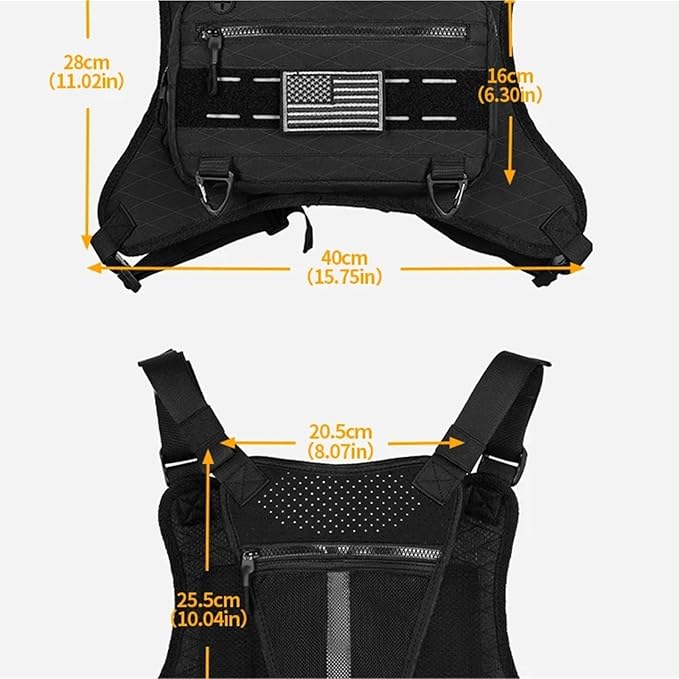 Multi Functional Tactical Chest Bag Fashionable Hip-Hop Street Chest Bag Waterproof Breathable Oxford Bag Sports Backpack