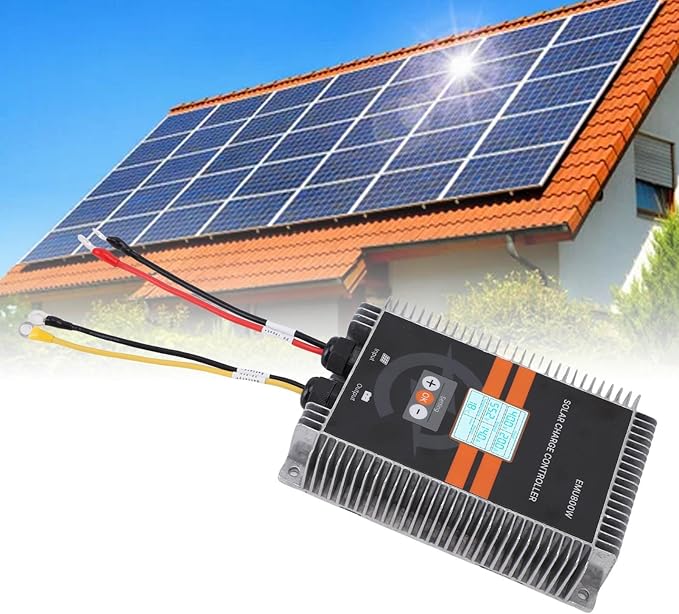 Solar Charge Controller 800W Boost MPPT Voltage LED Display Adjustable Waterproofing Solar Panel Regulator Multiple Protections Intelligent Photovoltaic Panel Regulator