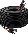Solar Panel Extension Cable - 8AWG 75FT Solar Wire with Female &amp Male Waterproof Connector Flame Retardant Protective Sleeving PV Wire for RV Photovoltaic Systems Home Boat Solar Panels Car