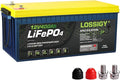 LOSSIGY 12V 400AH Lithium Battery with 250A BMS 5120Wh Deep Cycle Power Supply Perfect for Solar System RV Off Grid