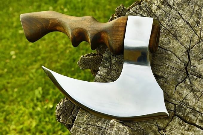 Handmade Viking Hatchet Axe – Custom Forged BBQ Axe and Meat Chopper