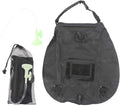 Outdoor Solar Power Shower Bag 20L Portable Sun Heated Bath Bag with Shower Head for Camping Backpacking Boating PVC Black 50x47cm