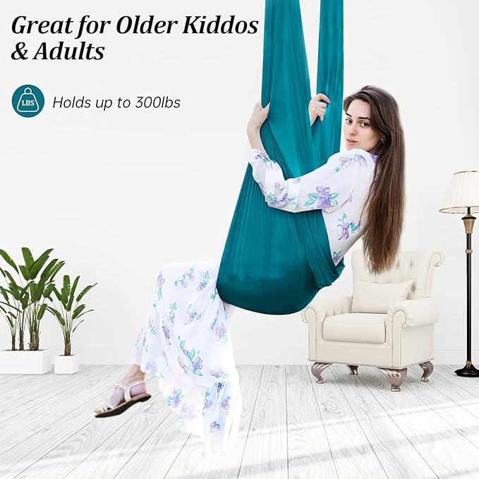 Therapy Swing for Kids with Special Needs (Hardware Included) Snuggle Swing Cuddle Indoor Outdoor Adjustable Hammock for Children with Autism ADHD Aspergers Sensory Integration