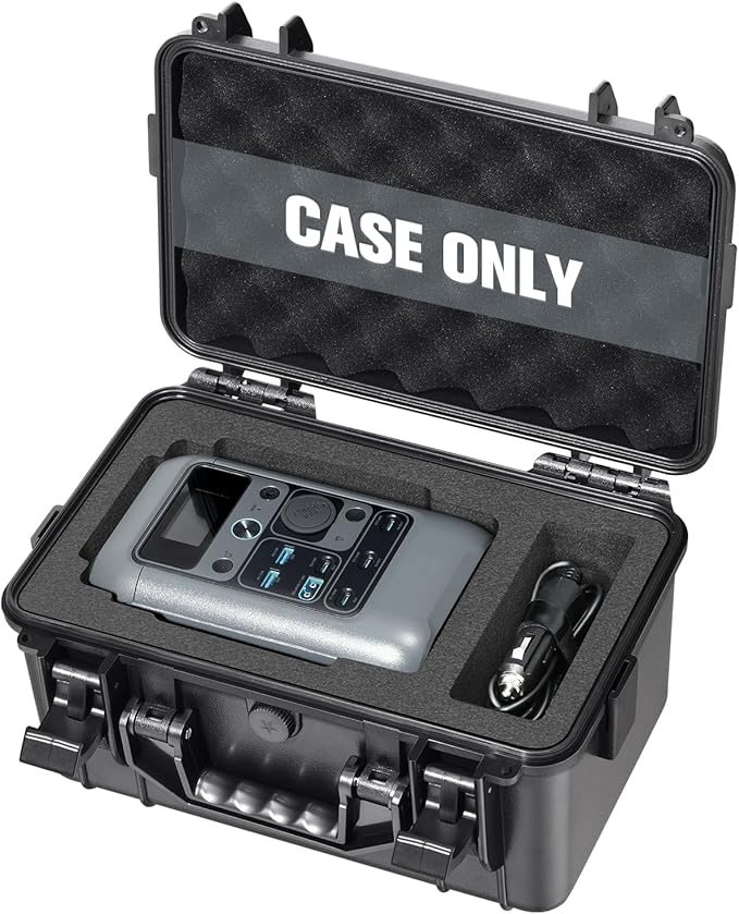 Hard Case for Anker Solix C300 DC - Portable Solar Generator Hard Shell Case: Waterproof Travel Carrying Storage Box for Anker Power Bank Solix C300 DC Power Bank Station - for Campers &amp Adventure