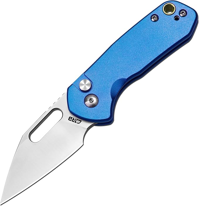 CJRB CUTLERY Mini Pyrite(J1933) Folding Pocket Knife2.17 AR-RPM9 Steel Blade and Blue Handle Small EDC Knife with Pocket Clip for Work Outdoor Hiking Camping