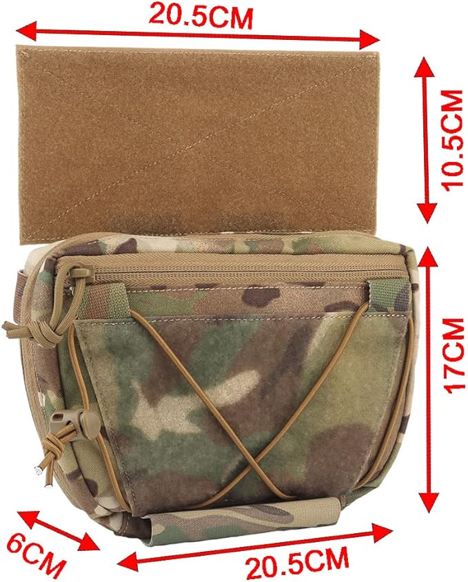 Tactical Quick Release Dump Drop Pouch with Hook &amp Loop Fanny Pack Waist Bag Utility Tool Organizer Admin Pouch