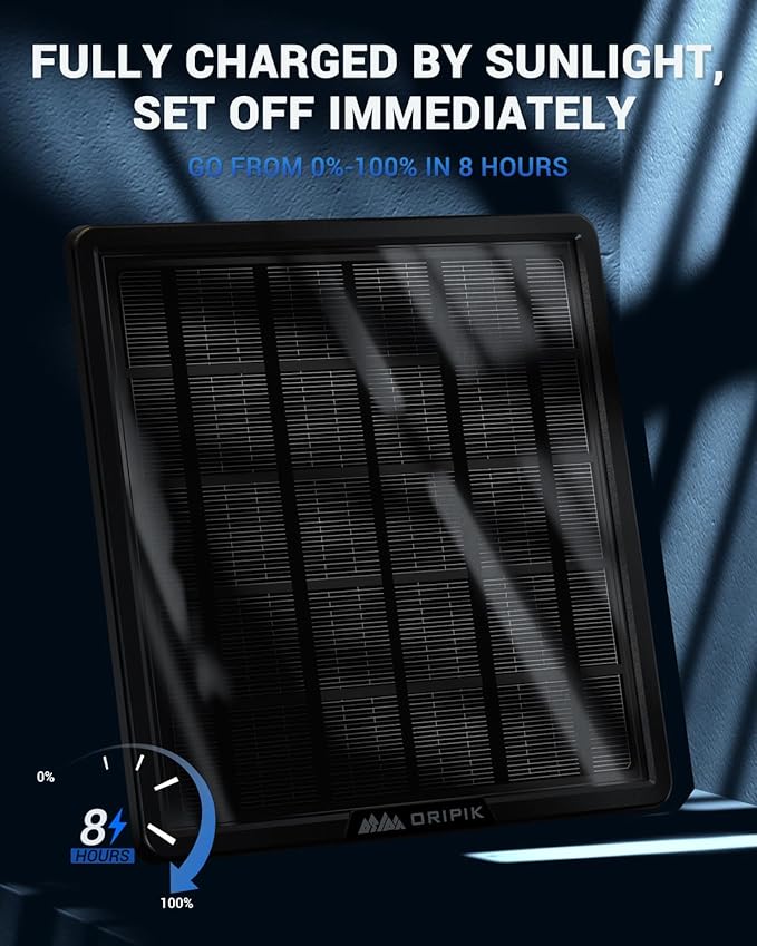 Trail Camera Solar Panel: 6V/9V/12V Game Camera Solar Panel Charger kit Build-in 15000mAh Rechargeable Lithium Battery with USB-A/USB-C IP66 Water-Resistant