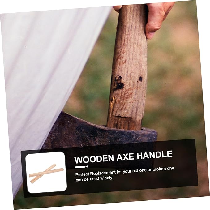 NUOBESTY 2pcs Durable Wood Handle Replacement for Axes Ergonomic Design for Woodworking Splitting Chopping Comfortable and Safe Grip for Tool Restoration