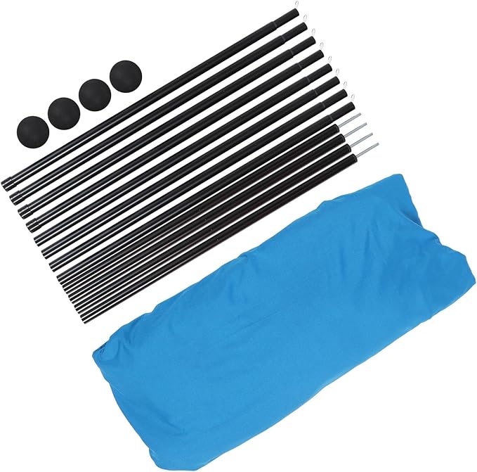 Pomya Tall Beach Sun Shelter UPF50+ Stability Extraction of The Outdoor Window for Camp for Camp Spacious and Versatile for Family Blue Polyester Iron Gatherings (Blue)