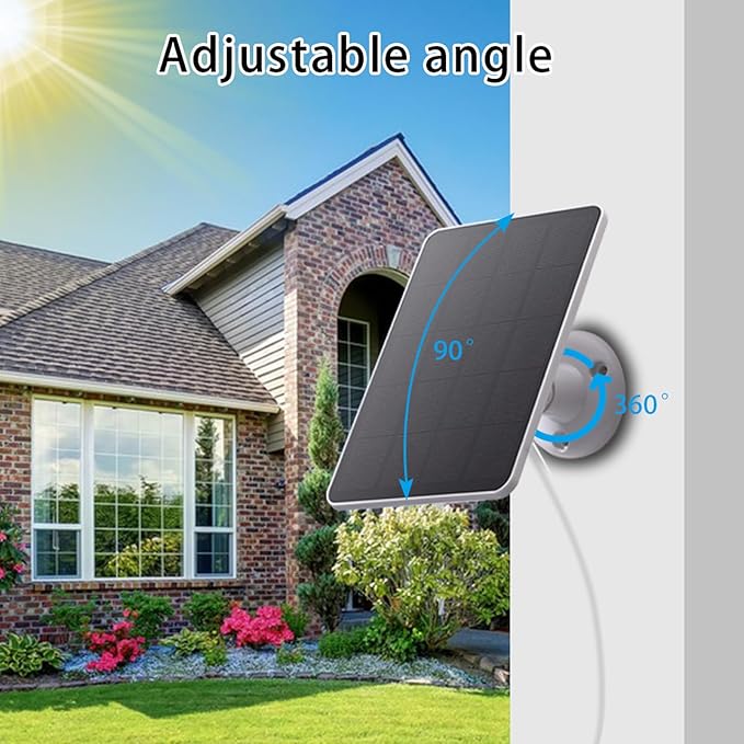 Solar Panel Compatible with Simplisafe Outdoor Camera Series 2 Wireless and Wired 4Pack Waterproof Solar Charger with Adjustable Wall Mount 10ft Micro USB Port Charging Cable