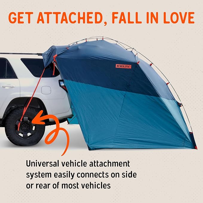 Kelty Highroads Overlanding Shelter - Universal Mount Car Camping Tent with Large Zippered Entry Aluminum Frame Adjustable Walls and Windows UV Protection Rainproof Stuff Duffel Included 2024
