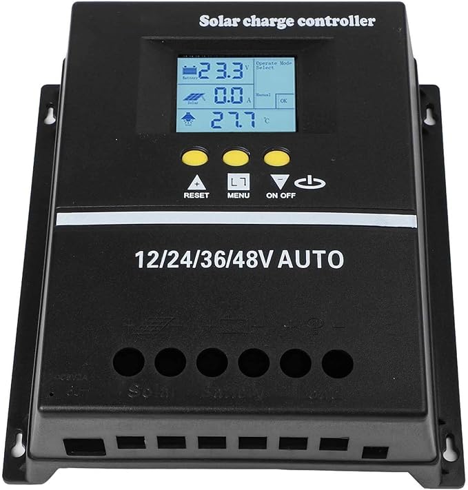 200A MPPT Solar Charge Controller 12V / 24V / 36V / 48V with LCD Display Battery Regulator and Dual USB Ports for Solar