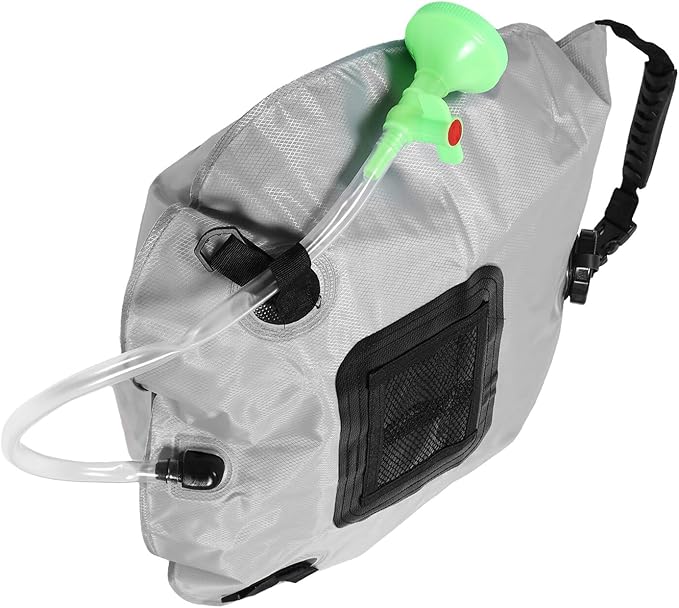 20l Solar Heating Outdoor Hiking Shower Bag with Portable Shower Head and On/Off Switch for Travel Beach and Backpacking