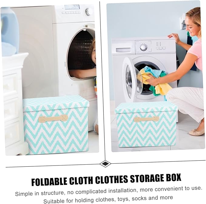 STOBAZA 1pc Square Storage Organizer Fabric Cube Box Collapsible for Clothes Home Use Toys Bags Space-saver