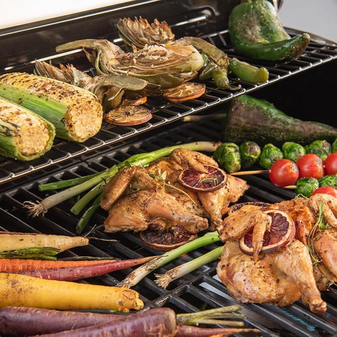 Nexgrill 4-Burner Propane Gas Grill with Side Burner 52000BTUs 562 SQ. In. Cooking Space BBQ Grill with Stainless Steel Lid &amp Control Panel for Outdoor Cooking Patios and More - 720-0925PA