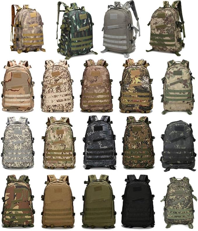 Outdoor Sports Pack Hiking Bag Tactical Rucksack Camo Knapsack Combat Camouflage Tactical 30L Molle 3D Backpack - Mandrake