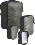 Tasmanian Tiger Modular Tactical Packing Cubes Set - Four Flexible Mesh Pouches with Modular Fastening Multiple Sizes