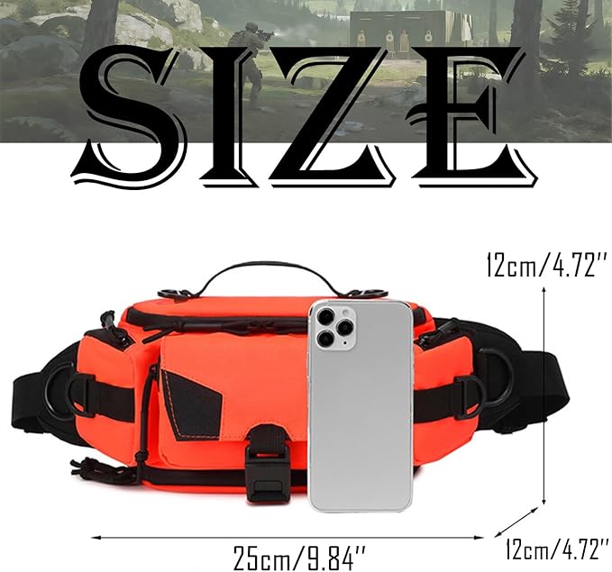 Large Capacity Multi-Pocket Fanny Pack Trendy Fashion Unisex Waist Bag Versatile Crossbody Bag for Men and Women Fits Phones Wallets and Essentials(Orange)