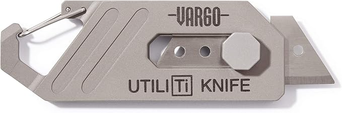 Vargo Titanium Utiliti Knife - Lightweight Pocket Utility Knife with Locking Blade