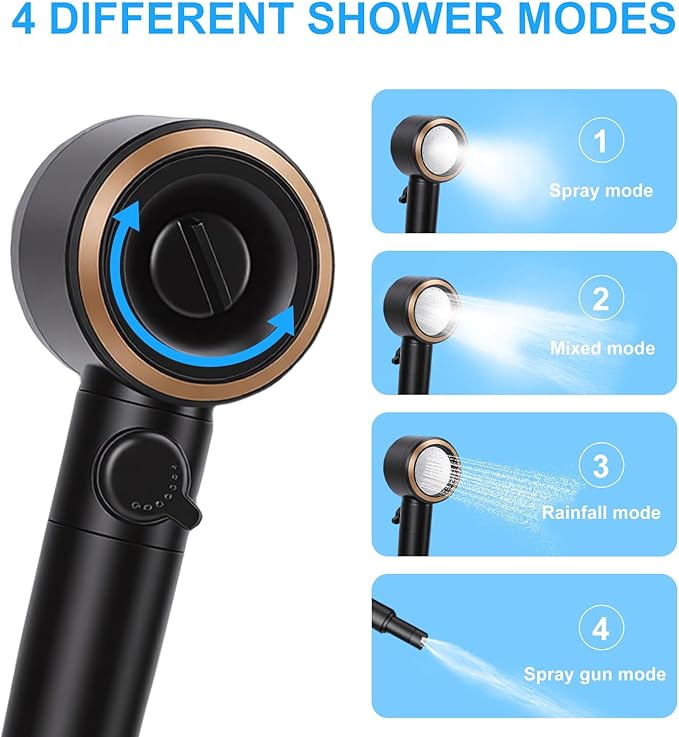 Portable Shower Pump 5 Mode Camping Light with 6000mAh Battery Outdoor Shower Kit with 20L Foldable Bucket for Camping Travel