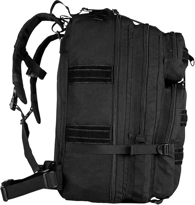 FOX OUTDOOR PRODUCTS Stryker Transport Pack | 48L MOLLE Tactical Backpack w/Organizer Pockets Gear Straps Black 12 x 10 x 22