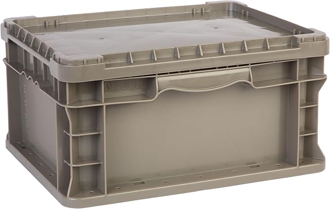 Hudson Exchange 12 x 15 (4 Pack) Lid For Straight Wall Handled Storage Container Tote Gray/Brown