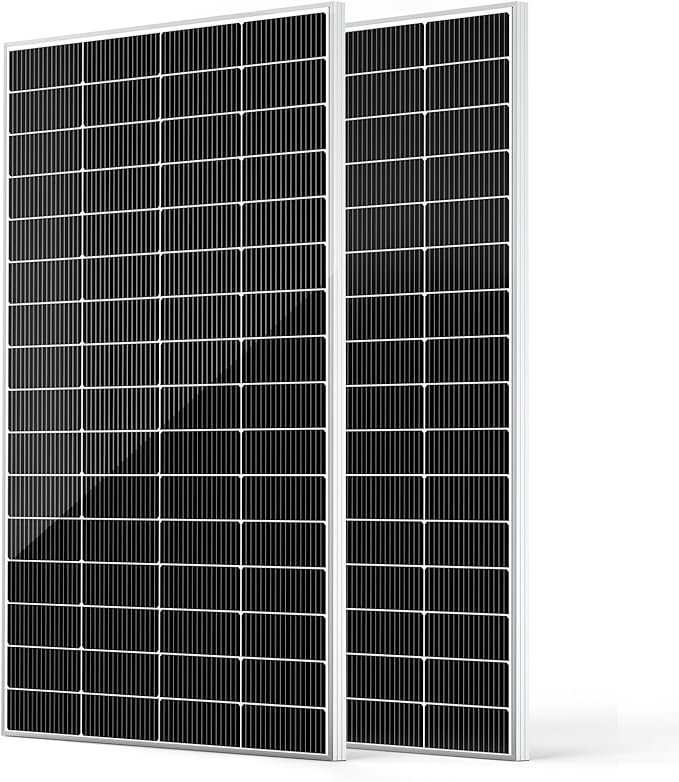 HQST N-Type 16BB 200 Watt Solar Panel Compact &amp Lightweight Solar Panels with 30 Years Lifespan up to 25.4% Efficiency Grade A+ Cell IP65 for RV Van Trailer Marine Rooftop Farm Off Grid-