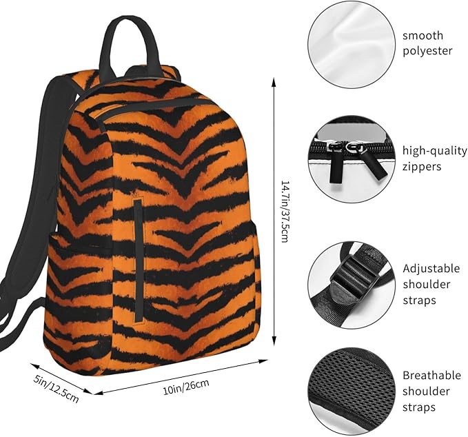Travel Backpack animal camouflage Tigers stripes Daypack