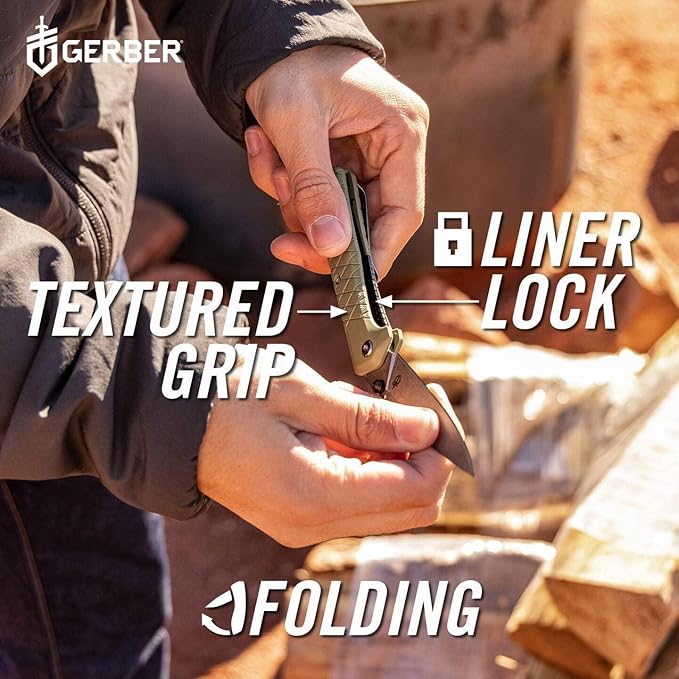 Gerber Gear Zilch Pocket Knife with 3.1 Plain Edge Blade Folding Knife with Clip Lightweight EDC Gear and Equipment