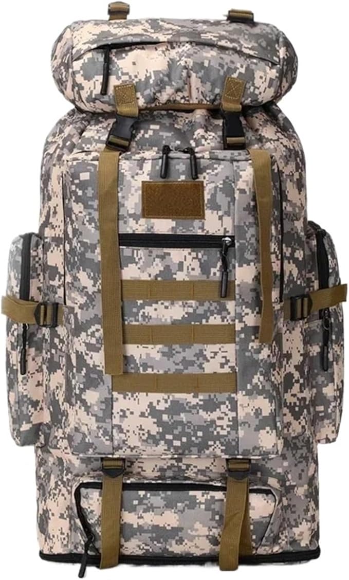 80L/100L Mountaineering Tactical Backpacks Outdoors Hiking climbing Camping Travel Bags(ACU(100L))