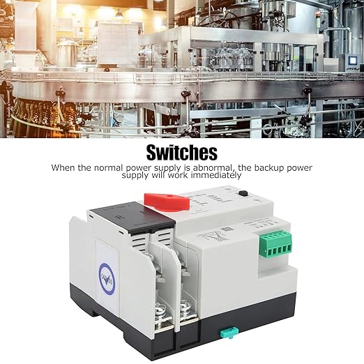 Power Automatic Transfer Switch 100 amp Manual Transfer Switch 2P Automatic Transfer Switch Back up Generator Transfer Switch Home Transfer Switch 220V 100A