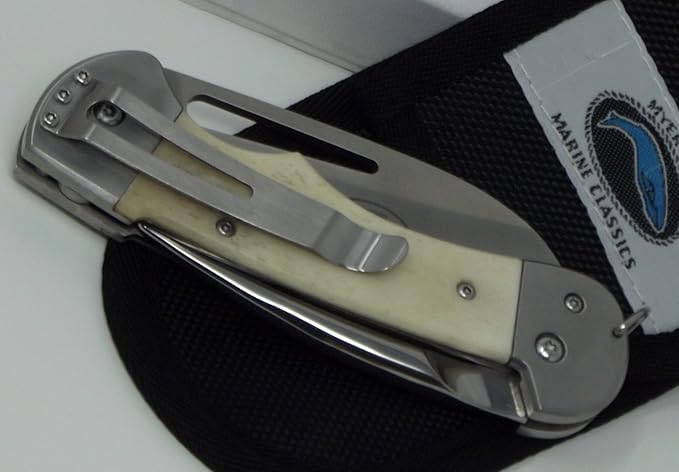 Myerchin Knives Tested at Sea Professional Captain's Knife Engravable Natural Bone Handle Knife &amp Rigging Spike AF300