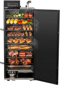 HAKKA Commercial Smoker Electric Smoke Oven 8 Racks BBQ Grill Vertical Outdoor Smoker 2000W for Cooking Pastrami Sausage Bacon Smoked Chicken Smoked Pork (DSH-S45E)