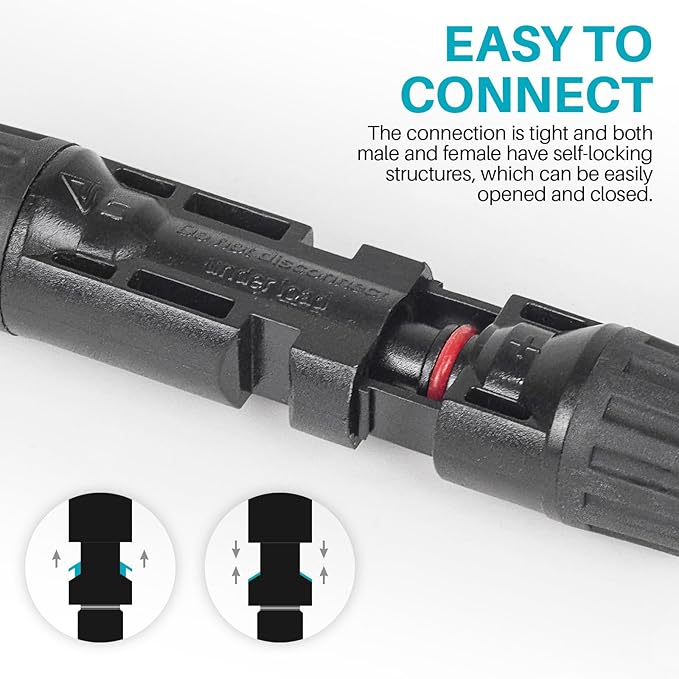 6-in-1 Solar Panel Connector Cable Kit 14AWG Heavy-Duty Weatherproof Extension Multi Output DC5521/7909/8020/XT60 for Portable Power Station RV Camping Generator(32FT)