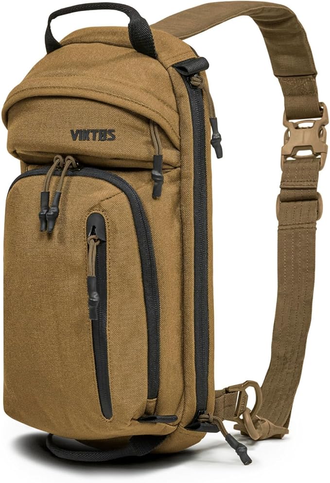 VIKTOS Upscale3 Tactical Slingbag | Durable Water-Resistant Bag with Ambidextrous Shoulder Strap for Concealed Carry &amp EDC Coyote