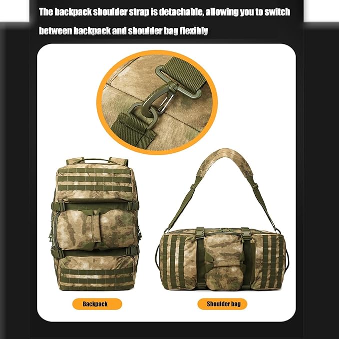 36-55L Tactical Military Backpack Gear Sport Outdoor Assault Pack Rucksack Bag MOLLE Duffel for Hunting Camping(Green)