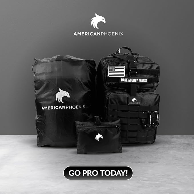 45L to 55L Expandable Professional Tactical Backpack | 1680D SUPER HEAVY DUTY BALLISTIC NYLON |10X Stronger Work &amp Military Bag | Built-In Rain Cover | MADE BY PROS FOR PROS (Carbon Black: Pro Ser