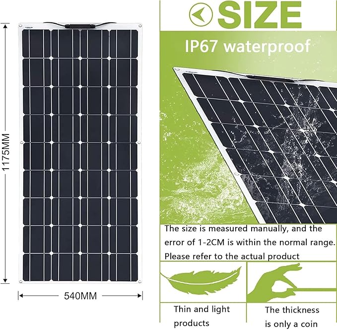 2400W Solar Panel Kit with 2pcs Charge Controller(40A) 4pcs 600W Flexible Monocrystalline Solar Panel for 12-48V Battery Charging Car Battery Camper RV Yacht Solar Panels